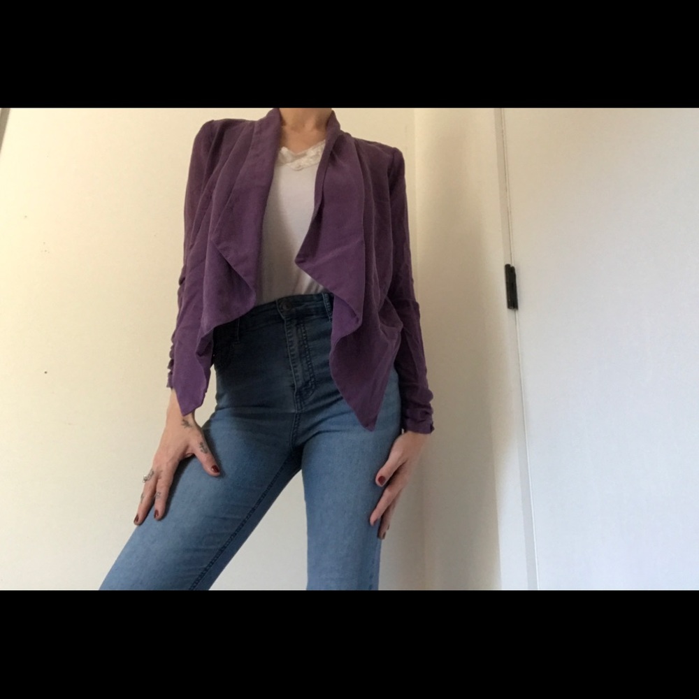 Forever 21 Plum Purple High-Low Blazer - Picture 8 of 14